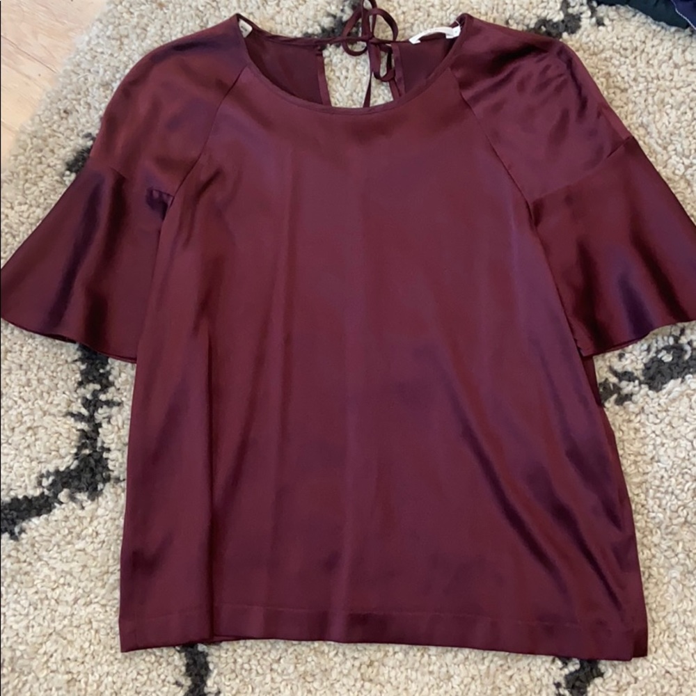 ALC Burgundy Silk Top